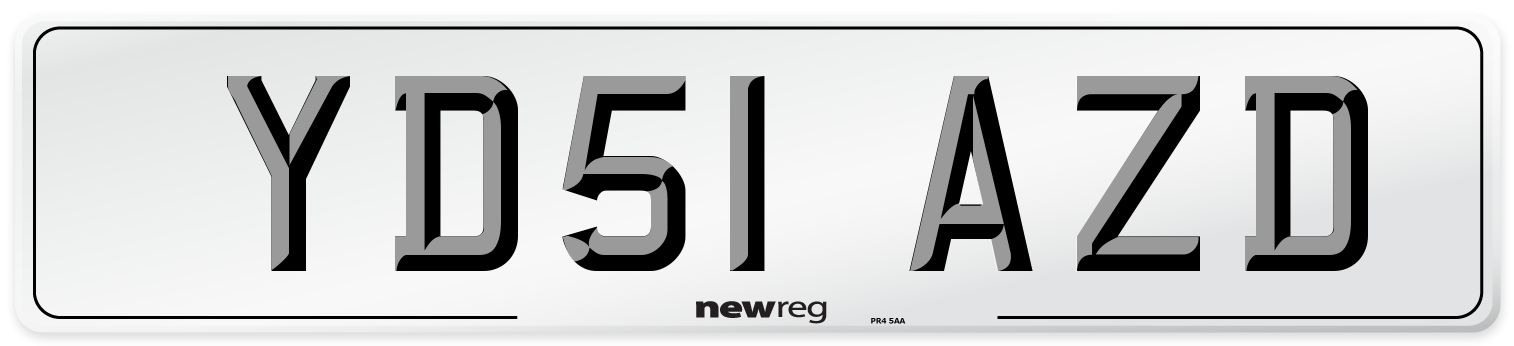 YD51 AZD Number Plate from New Reg